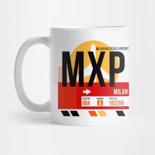 Milan (MXP) Airport // Sunset Baggage Tag Mug